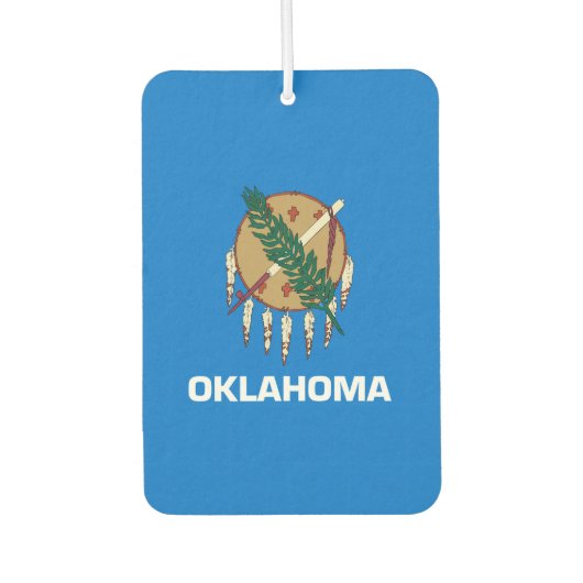 オクラホマ州旗デザイン カーエアーフレッシュナー (正面)