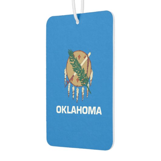 オクラホマ州旗デザイン カーエアーフレッシュナー (左)
