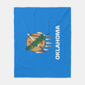 オクラホマ州旗デザイン フリースブランケット (正面)