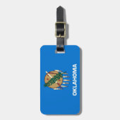 オクラホマ州旗デザイン ラゲッジタグ (正面縦)