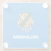 オクラホマ州旗デザインDecor ガラスコースター (裏面)