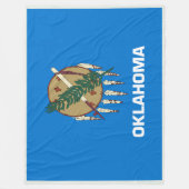 オクラホマ州旗プリントパトリオット フリースブランケット (正面)