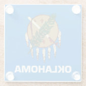 オクラホマ州旗 ガラスコースター (裏面)