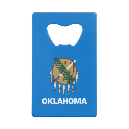 オクラホマ州旗 クレジットカード栓抜き (正面)
