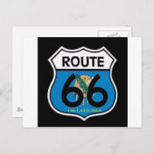 オクラホマ州旗Route 66シールド ポストカード (正面/裏面)