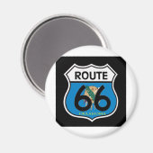 オクラホマ州旗Route 66シールド マグネット (正面/裏面)