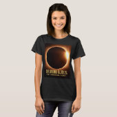 オクラホマ州皆既日食2024 オリジナルデザイン Tシャツ (正面フル)