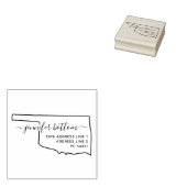 オクラホマ州 マップ シグネチャー ラバースタンプ (押印)