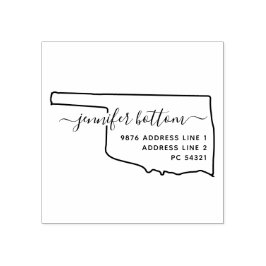 オクラホマ州 マップ シグネチャー ラバースタンプ