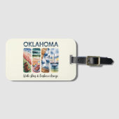 オクラホマ州 – ワイルドスカイ&バーベキューブリーズ ラゲッジタグ (正面横)