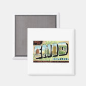 オクラホマ州Enidからの挨拶 マグネット (正面/裏面)