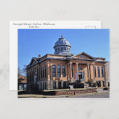 オクラホマ州Guthrie, Carnegie Library ポストカード (正面/裏面)