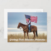 オクラホマ州Stillwaterからの挨拶 ポストカード (正面/裏面)