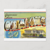 オクラホマ旅行からのヴィンテージの挨拶 ポストカード (正面)