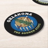 オクラホマ早州旗 ラウンドペーパーコースター (アングル)