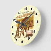 オクラホマ時計 ラウンド壁時計 (傾斜)