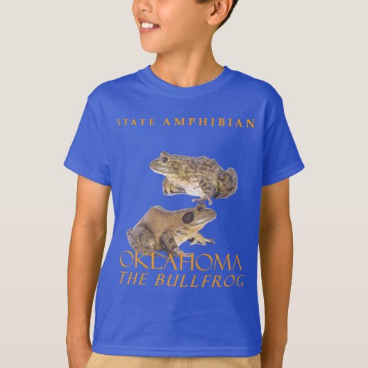 オクラホマ準州の両生類 アメリカウシガエル Tシャツ (正面)