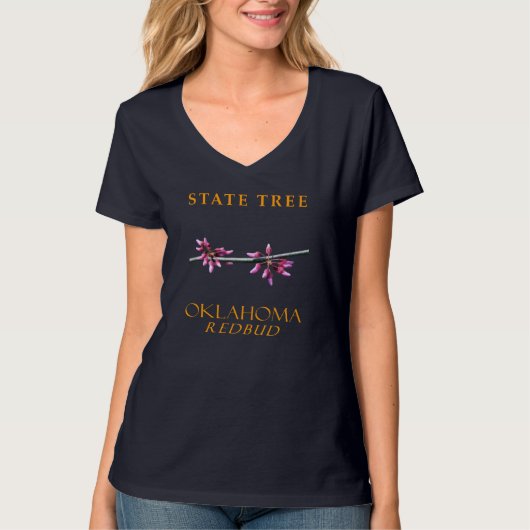 オクラホマ準州の樹 レッドバッド Tシャツ (正面)