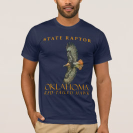 オクラホマ準州の猛禽類 アカオノスリ Tシャツ