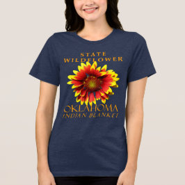 オクラホマ準州の野の花 ブランケットフラワー トライブレンドTシャツ