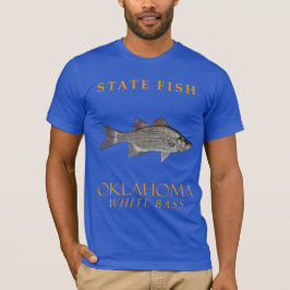 オクラホマ準州の魚 ホワイトバス Tシャツ
