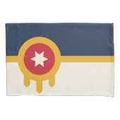 オクラホマ独身の州タルサ州旗を持つ枕カバー 枕カバー (正面)