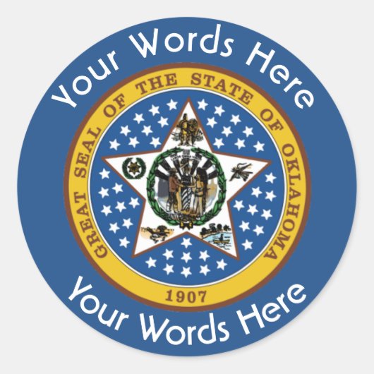 オクラホマ素晴らしシールカスタムステッカー ラウンドシール (正面)
