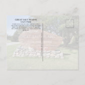 オクラホマ素晴らし州ソルトプレインズ州パークサイン ポストカード (裏面)