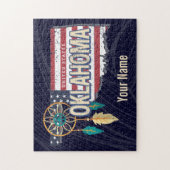 オクラホマ統一された州レトロマップヴィンテージUSA ジグソーパズル (縦)