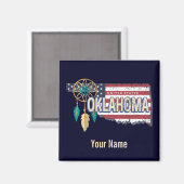 オクラホマ統一された州レトロマップヴィンテージUSA マグネット (正面/裏面)