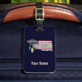 オクラホマ統一された州レトロマップヴィンテージUSA ラゲッジタグ