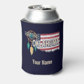 オクラホマ統一された州レトロマップヴィンテージUSA 缶クーラー (缶裏面)