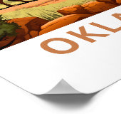 オクラホマ統一された州旅行プリント ポスター (角)