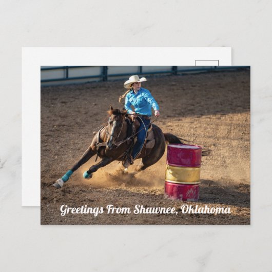 オクラホマ葉書、ショーニーからの挨拶 ポストカード (正面/裏面)
