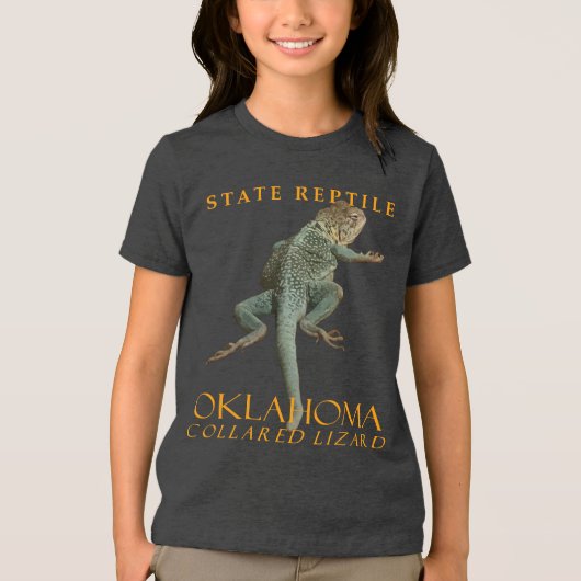 オクラホマ領土爬虫類トカゲ トライブレンドTシャツ (正面)