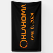 オクラホマ2024トータル太陽のEclipse 横断幕 (縦)