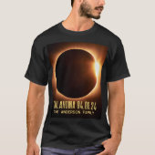 オクラホマ2024年皆既日食のオリジナルグッズ Tシャツ (正面)