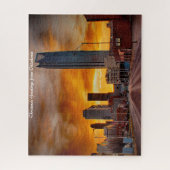 オクラホマ・スカイライン。クリスマスの挨拶 ジグソーパズル (縦)