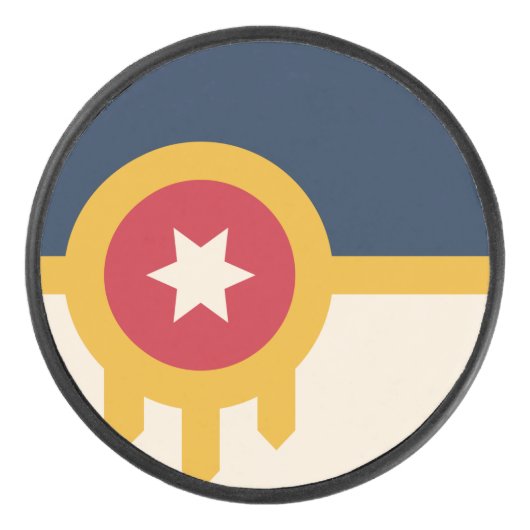 オクラホマ、タルサ国旗 アイスホッケーパック (正面)