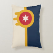 オクラホマ、タルサ国旗 アクセントクッション (正面(垂直))