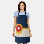 オクラホマ、タルサ国旗 エプロン (着用した状態)