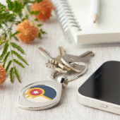 オクラホマ、タルサ国旗 キーホルダー (側面)