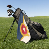 オクラホマ、タルサ国旗 ゴルフタオル (グリーン)