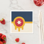 オクラホマ、タルサ国旗 スタンダードカクテルナプキン (インサイチュ)