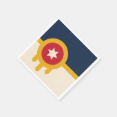 オクラホマ、タルサ国旗 スタンダードカクテルナプキン (角)