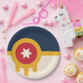 オクラホマ、タルサ国旗 ペーパープレート (パーティー)