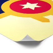 オクラホマ、タルサ国旗 ポスター (角)