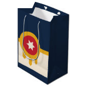 オクラホマ、タルサ国旗 ミディアムペーパーバッグ (正面アングル)