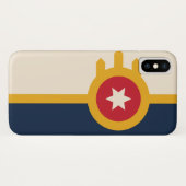 オクラホマ、タルサ国旗 Case-Mate iPhoneケース (裏面(横))