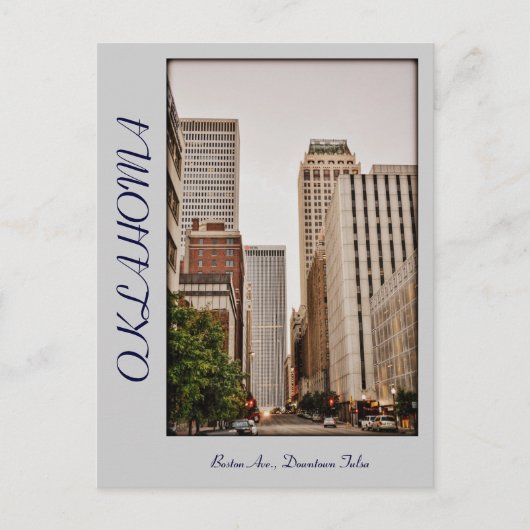 オクラホマ、ダウンタウン・タルサ、ボストン・アヴェ ポストカード (正面)